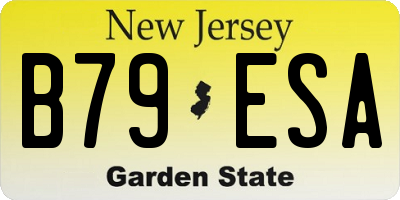 NJ license plate B79ESA