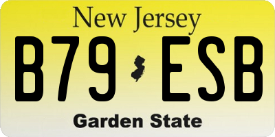 NJ license plate B79ESB