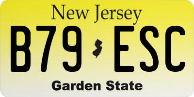 NJ license plate B79ESC
