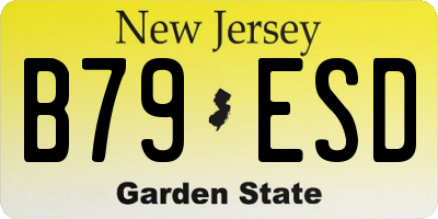 NJ license plate B79ESD