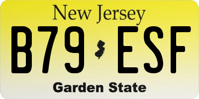 NJ license plate B79ESF