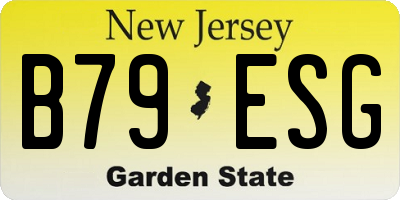 NJ license plate B79ESG
