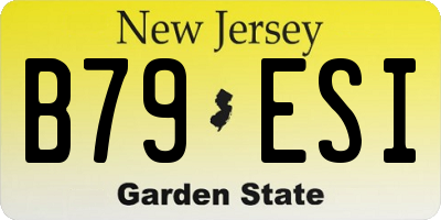 NJ license plate B79ESI