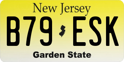 NJ license plate B79ESK