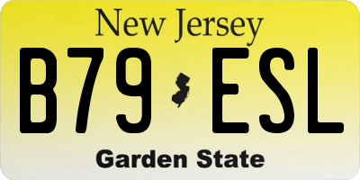 NJ license plate B79ESL