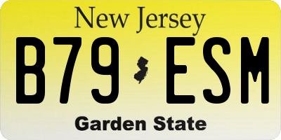 NJ license plate B79ESM
