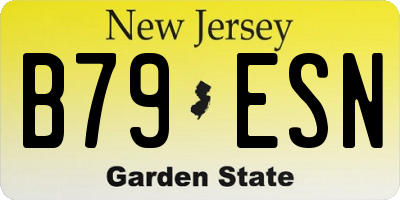 NJ license plate B79ESN