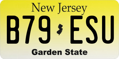 NJ license plate B79ESU