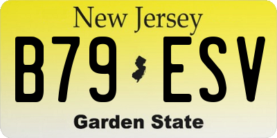 NJ license plate B79ESV