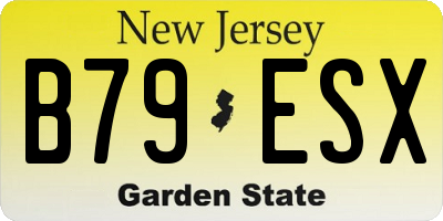 NJ license plate B79ESX