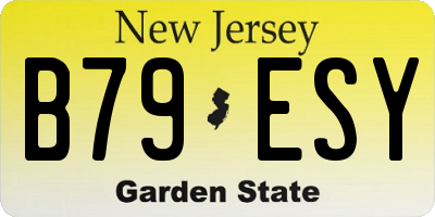 NJ license plate B79ESY