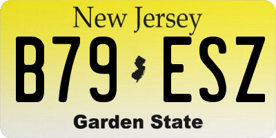 NJ license plate B79ESZ