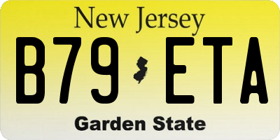 NJ license plate B79ETA