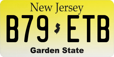 NJ license plate B79ETB