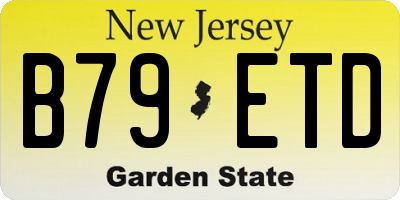 NJ license plate B79ETD