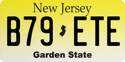 NJ license plate B79ETE