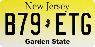 NJ license plate B79ETG