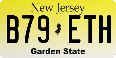 NJ license plate B79ETH