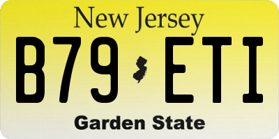 NJ license plate B79ETI