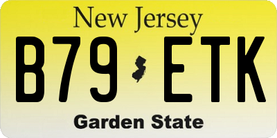 NJ license plate B79ETK
