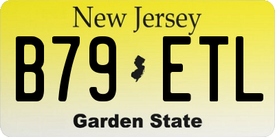 NJ license plate B79ETL