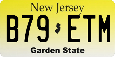 NJ license plate B79ETM