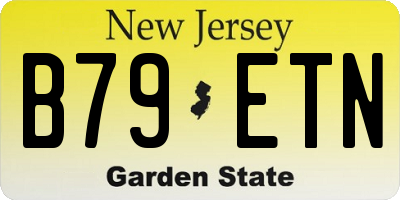 NJ license plate B79ETN