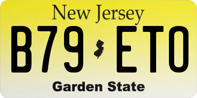 NJ license plate B79ETO
