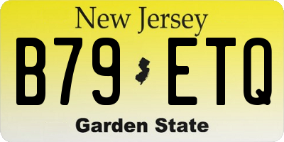 NJ license plate B79ETQ