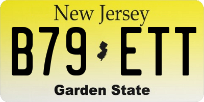 NJ license plate B79ETT