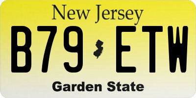 NJ license plate B79ETW