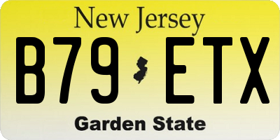 NJ license plate B79ETX