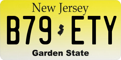 NJ license plate B79ETY