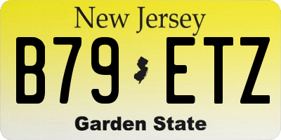 NJ license plate B79ETZ
