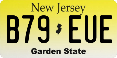 NJ license plate B79EUE