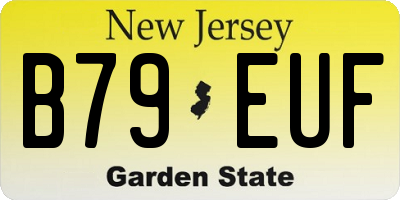 NJ license plate B79EUF