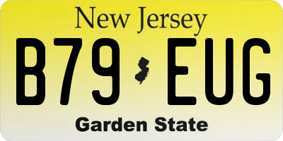 NJ license plate B79EUG