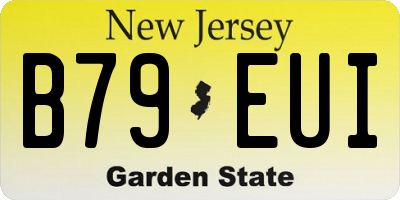 NJ license plate B79EUI