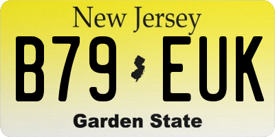 NJ license plate B79EUK