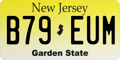 NJ license plate B79EUM