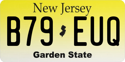 NJ license plate B79EUQ