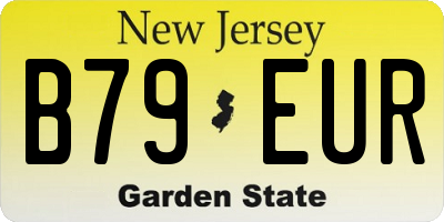 NJ license plate B79EUR