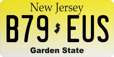 NJ license plate B79EUS