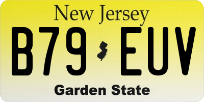 NJ license plate B79EUV