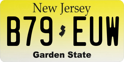 NJ license plate B79EUW