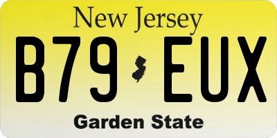 NJ license plate B79EUX