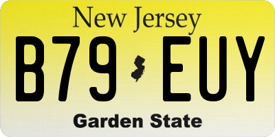 NJ license plate B79EUY
