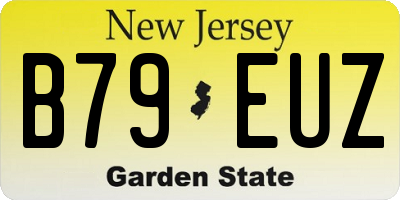 NJ license plate B79EUZ