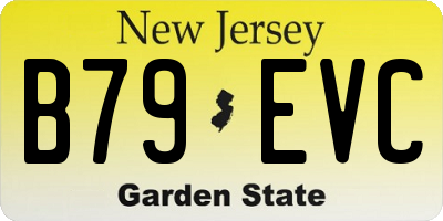 NJ license plate B79EVC