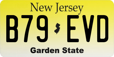 NJ license plate B79EVD